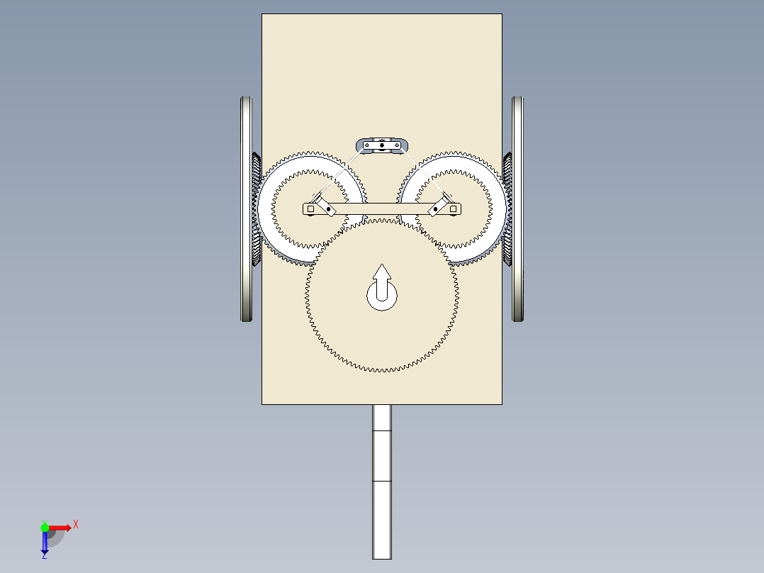 古代司南车俯视图