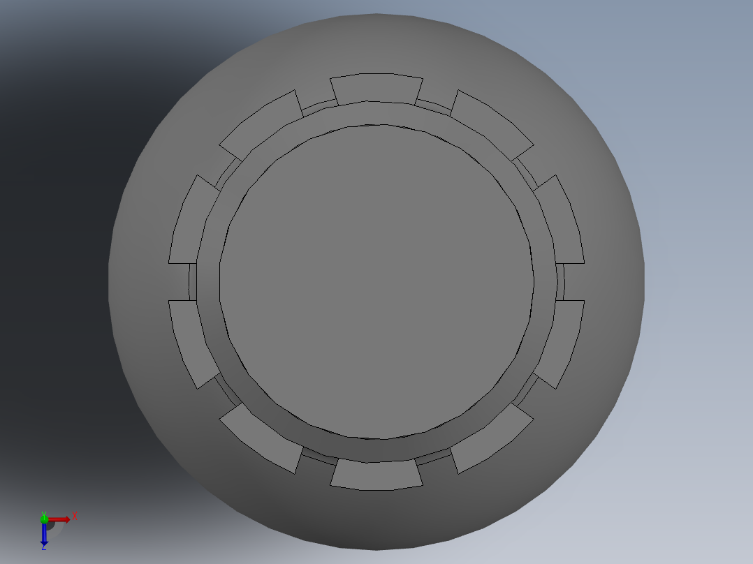 40 tn 机械压机球形转子俯视图