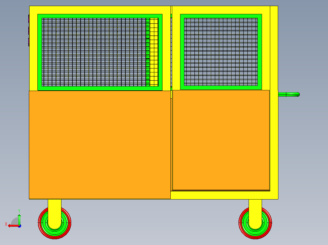 工具材料推车后视图