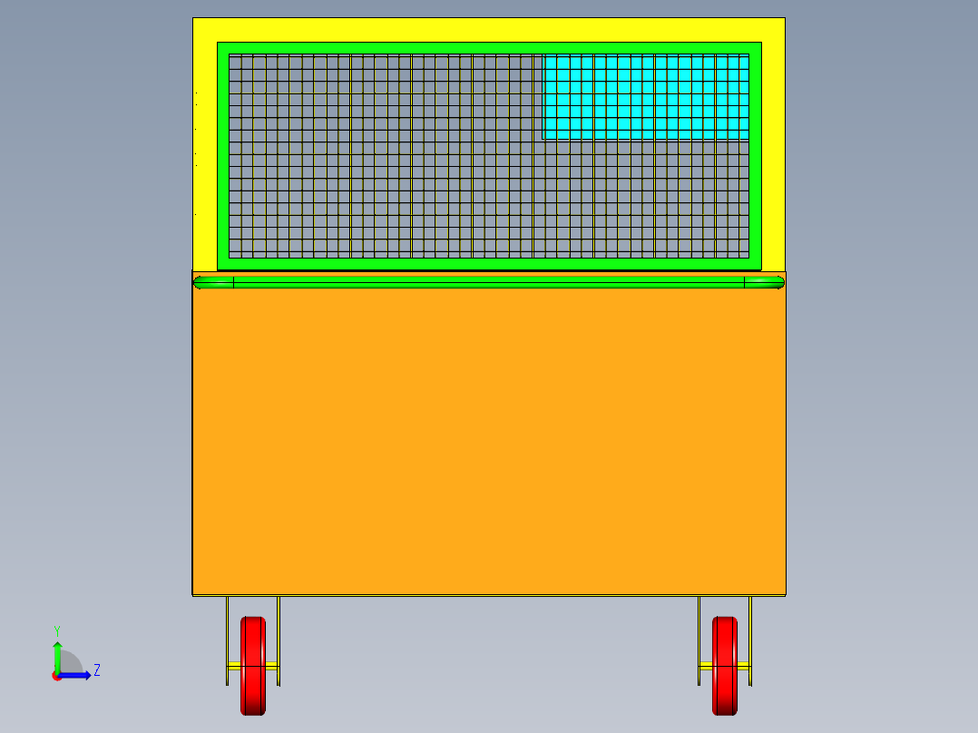 工具材料推车左视图