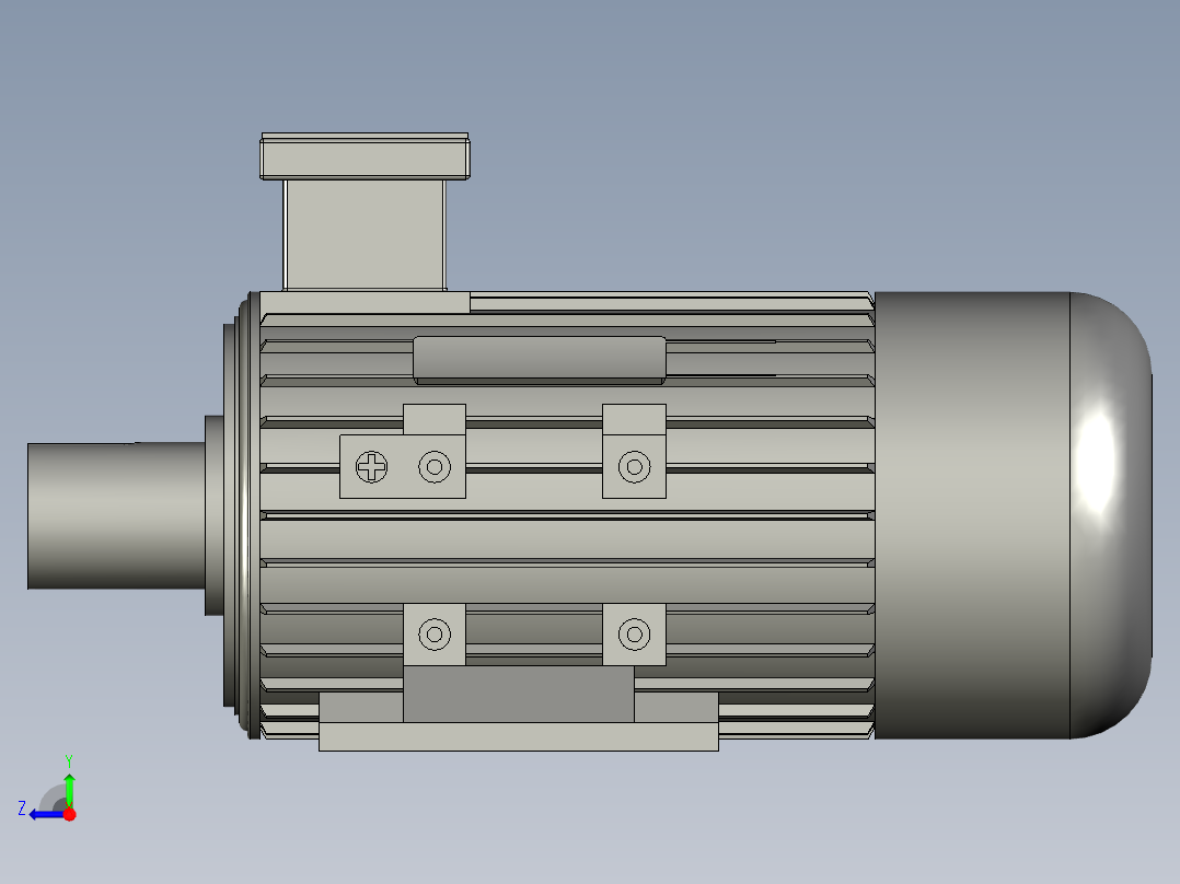 YC80单相异步电动机右视图