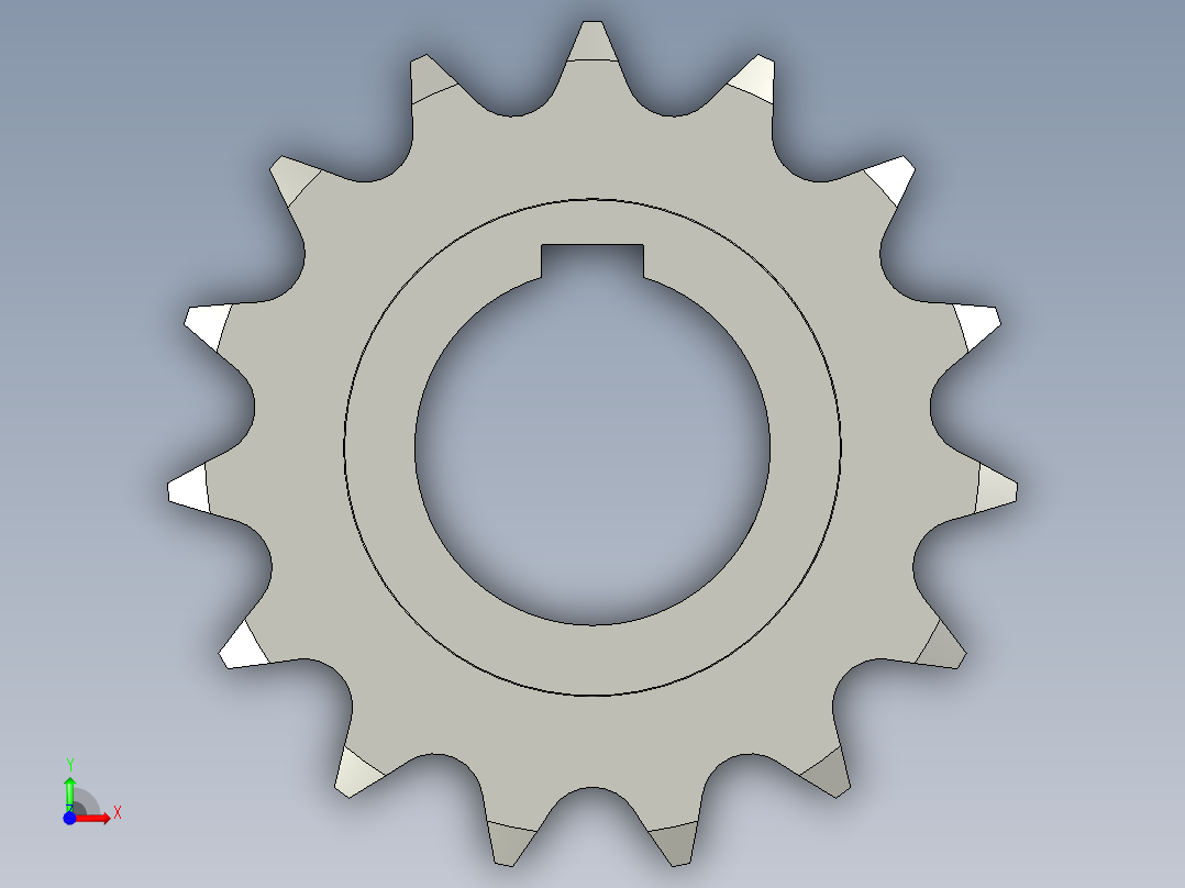 20B链轮15z-70前视图