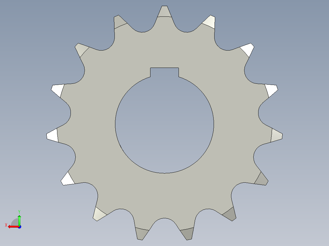 20B链轮15z-70后视图