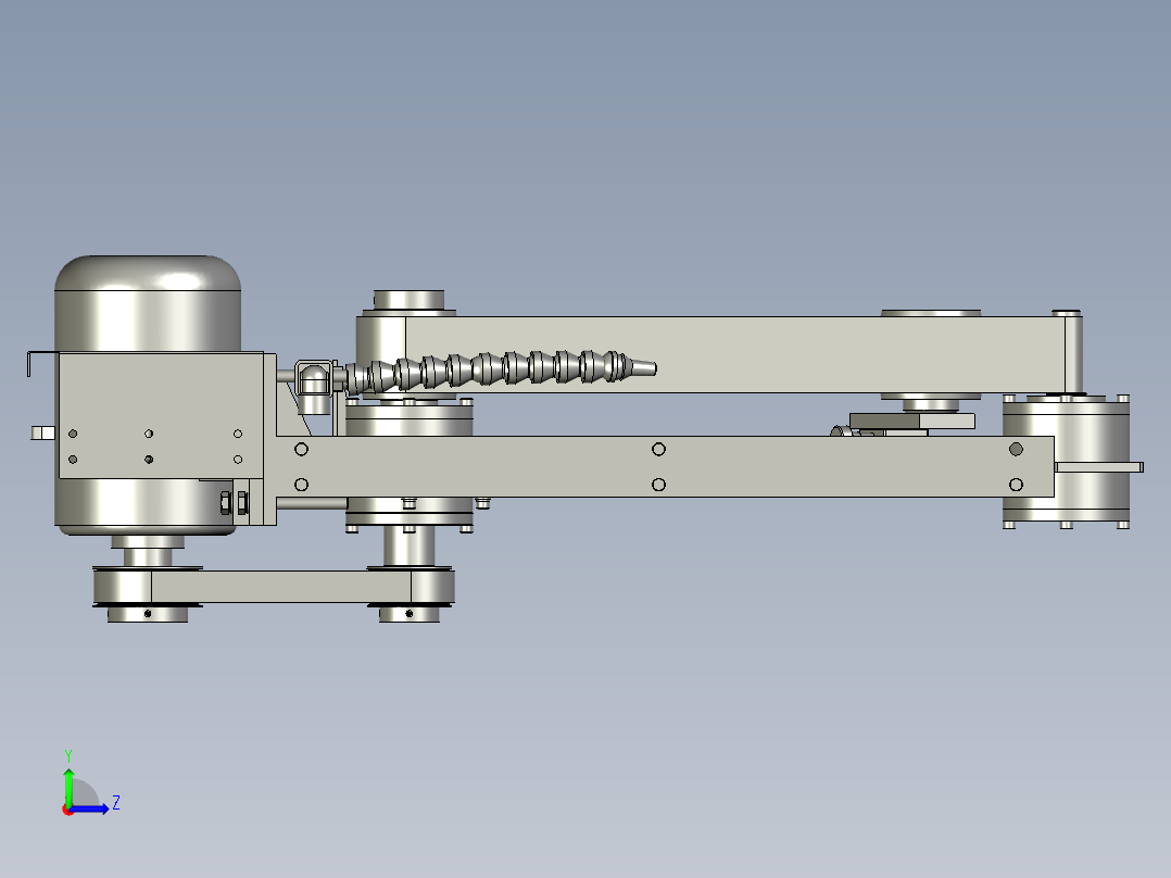 砂带打磨组左视图