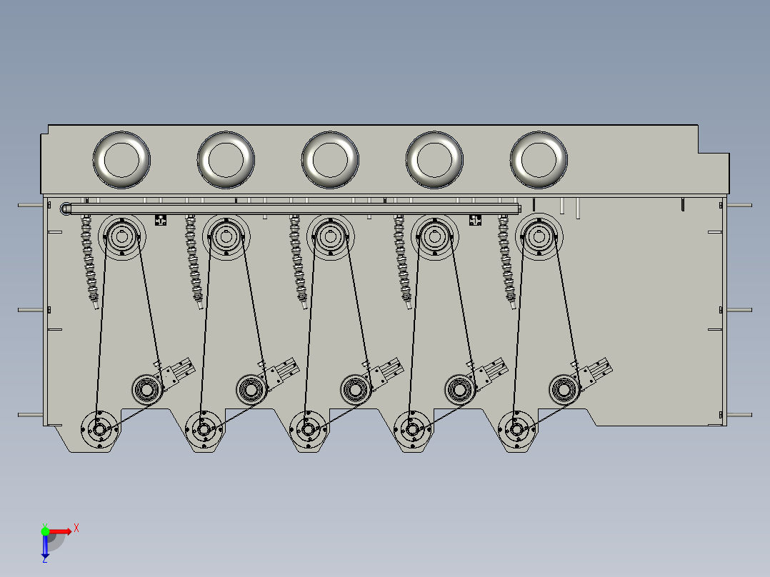 砂带打磨组俯视图