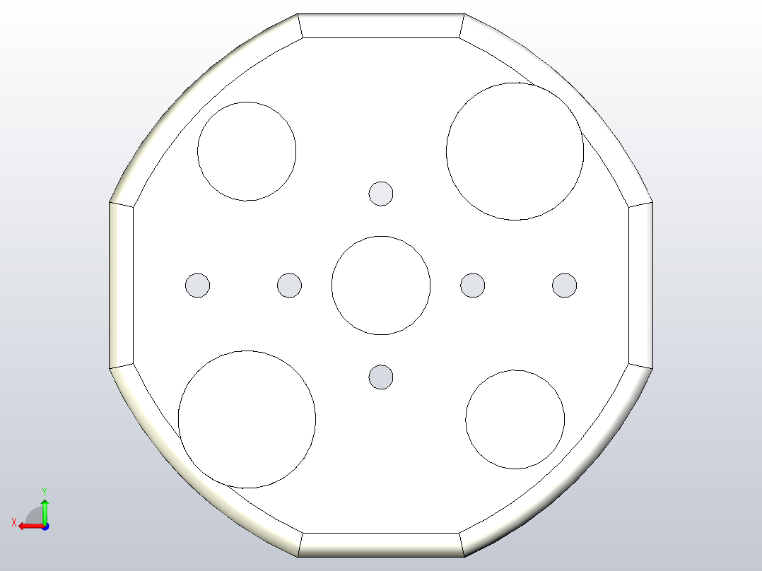八角形导管预埋暗盒后视图