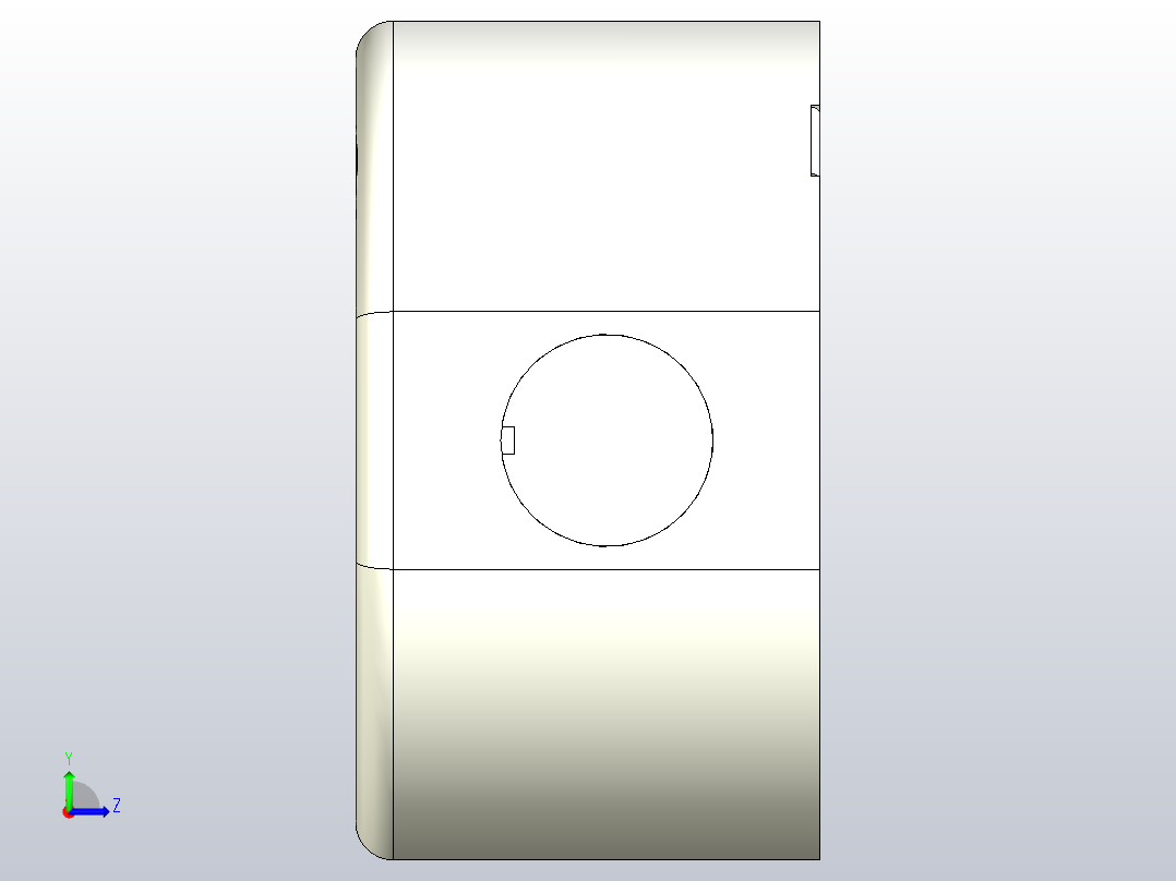 八角形导管预埋暗盒左视图