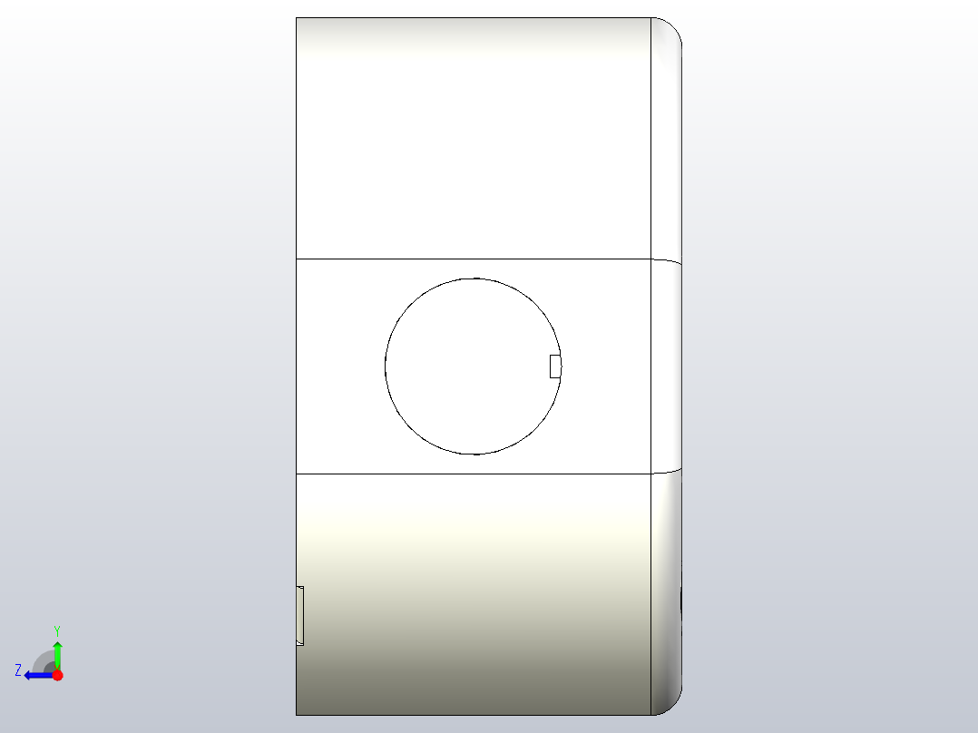 八角形导管预埋暗盒右视图