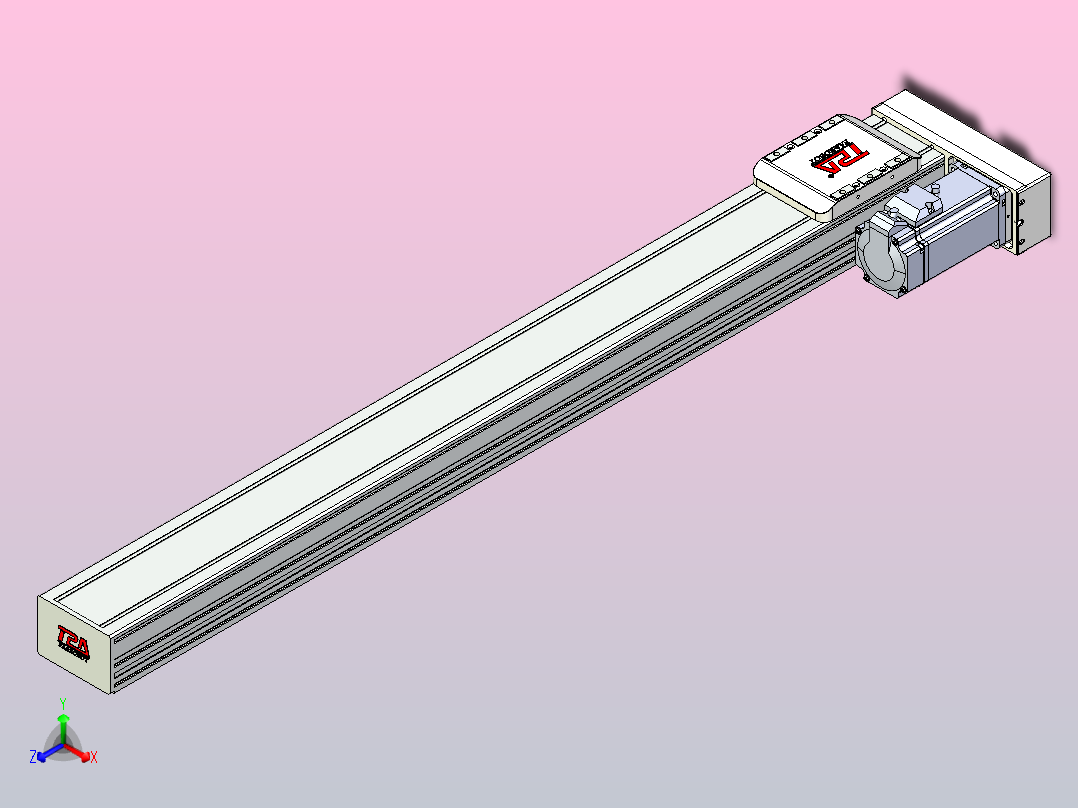 滚珠丝杠直线轴带导轨全封闭TPA-HCR-85D-1610C-L800-ML-C-P20-N3主视图