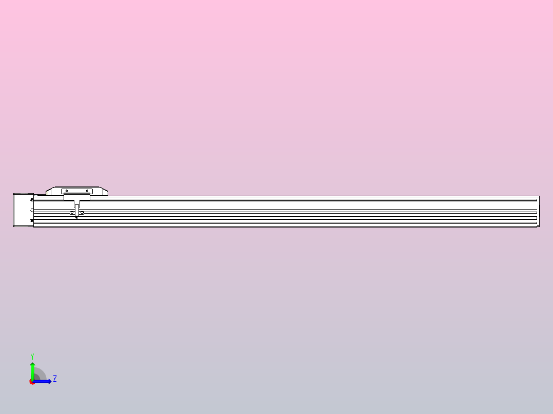 滚珠丝杠直线轴带导轨全封闭TPA-HCR-85D-1610C-L800-ML-C-P20-N3左视图