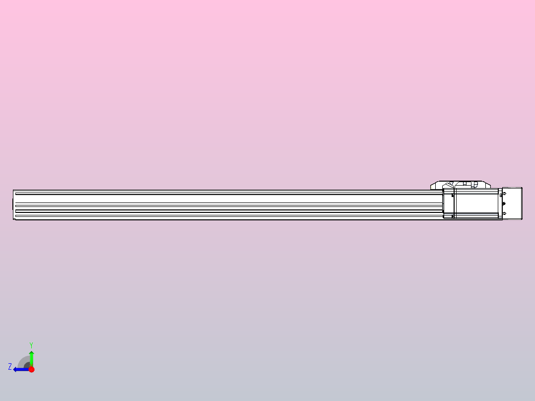 滚珠丝杠直线轴带导轨全封闭TPA-HCR-85D-1610C-L800-ML-C-P20-N3右视图