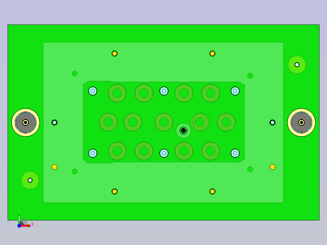 汽车排气管覆盖件模具设计前视图