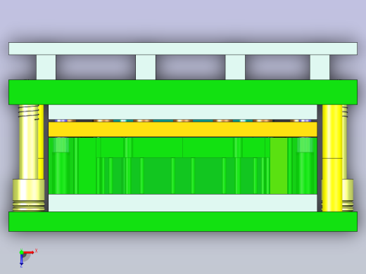 汽车排气管覆盖件模具设计俯视缩略图