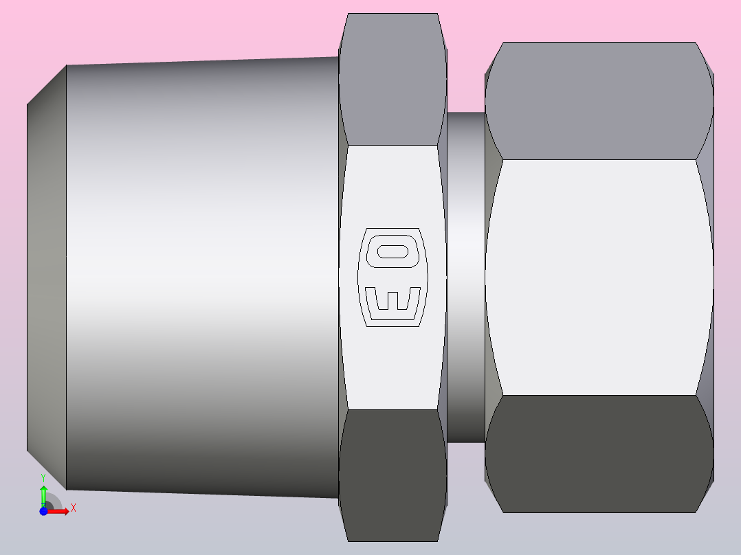 公螺柱连接器GE18L1NPT71前视图