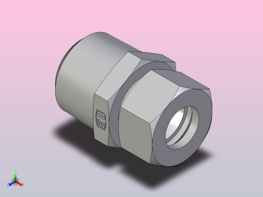 公螺柱连接器GE18L1NPT71正等轴测缩略图