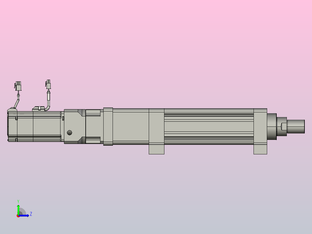 轻载电动缸TPA-ESR80-2510C-L100-M-LB-W-P75-JX-C3左视图