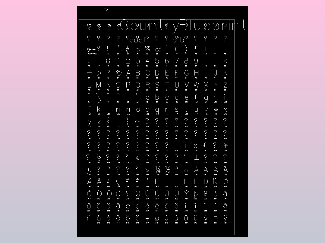 2458种CAD字体