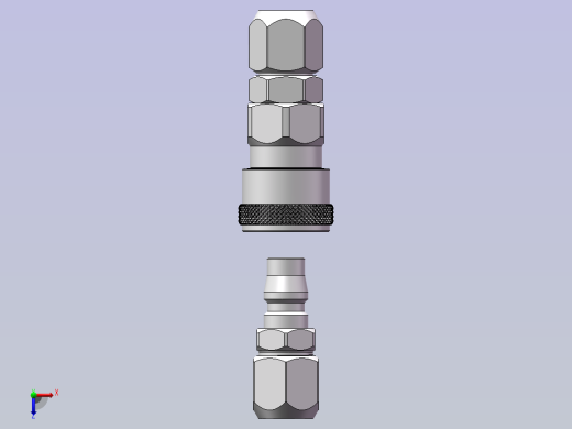 C式自锁型快速接头（8x12mm）俯视缩略图