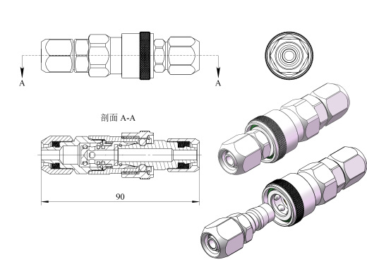 C式自锁型快速接头（8x12mm）缩略图