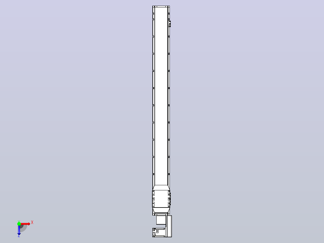 机器人皮带驱动直线轴TPA-GCB-150-P80-L1500-QR-M75-N3俯视图