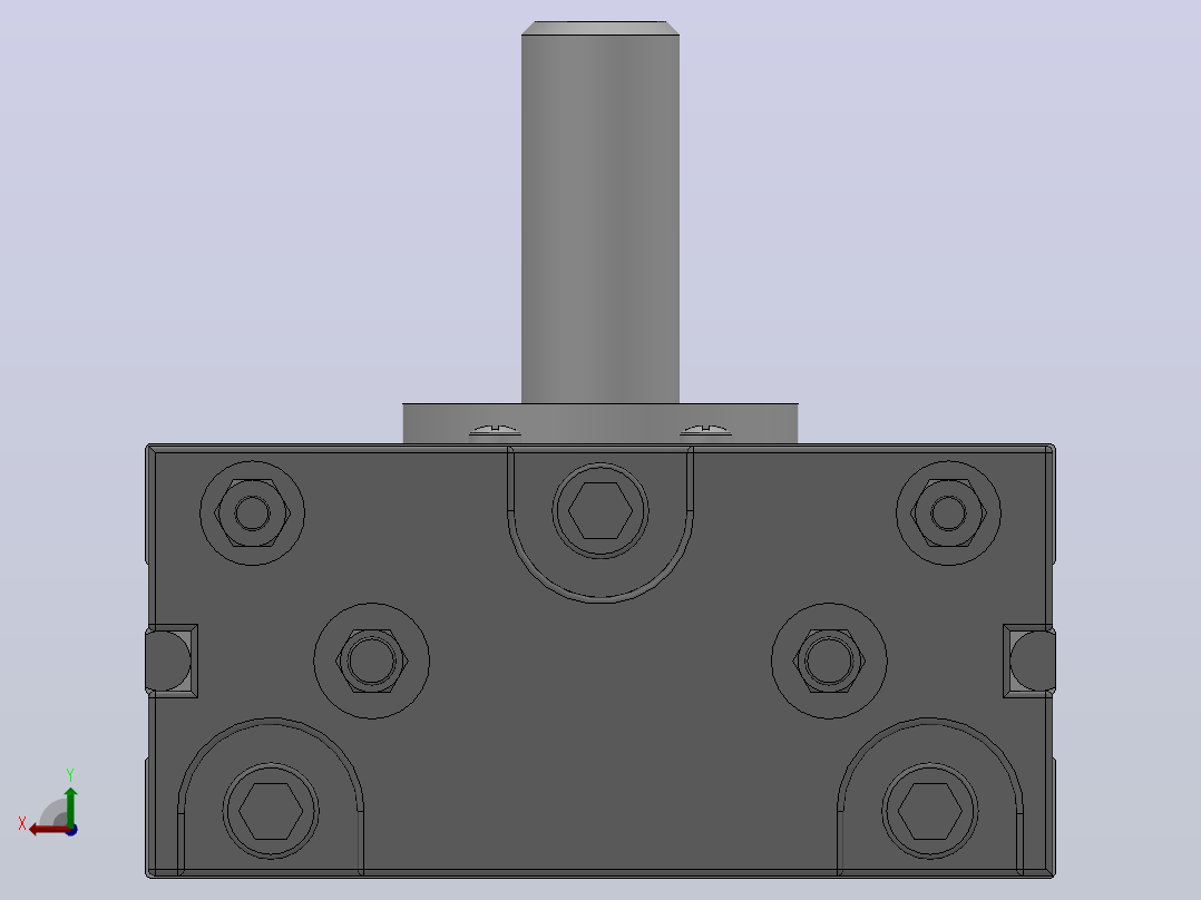 CRQ2薄型摆动气缸Φ20-Φ40[CRQ2BS30-180C]后视图