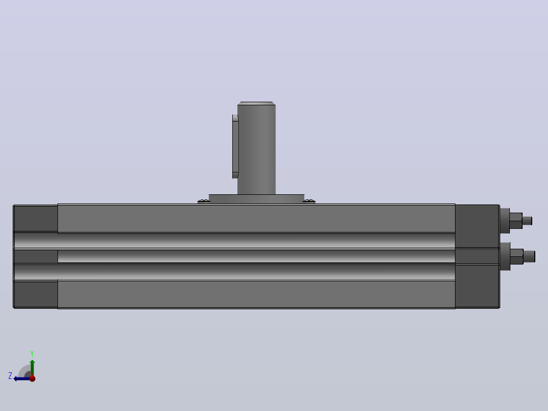 CRQ2薄型摆动气缸Φ20-Φ40[CRQ2BS30-180C]右视图