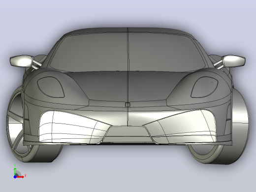 法拉利玩具车3d打印前视缩略图
