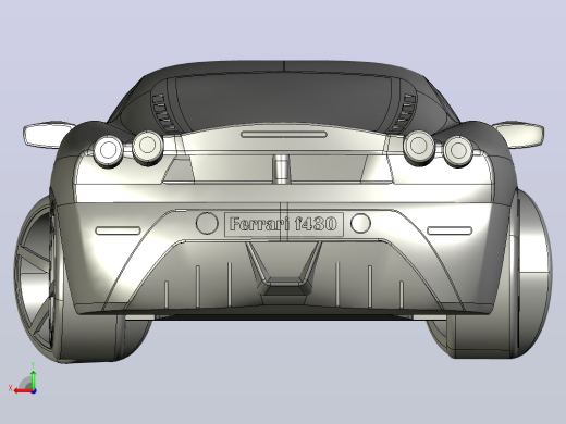 法拉利玩具车3d打印后视缩略图