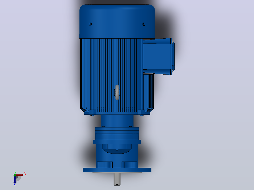 RXF67法兰轴伸式安装斜齿轮减速机RX67-Y7.5-4P-132M-M1-0°-Φ250俯视图