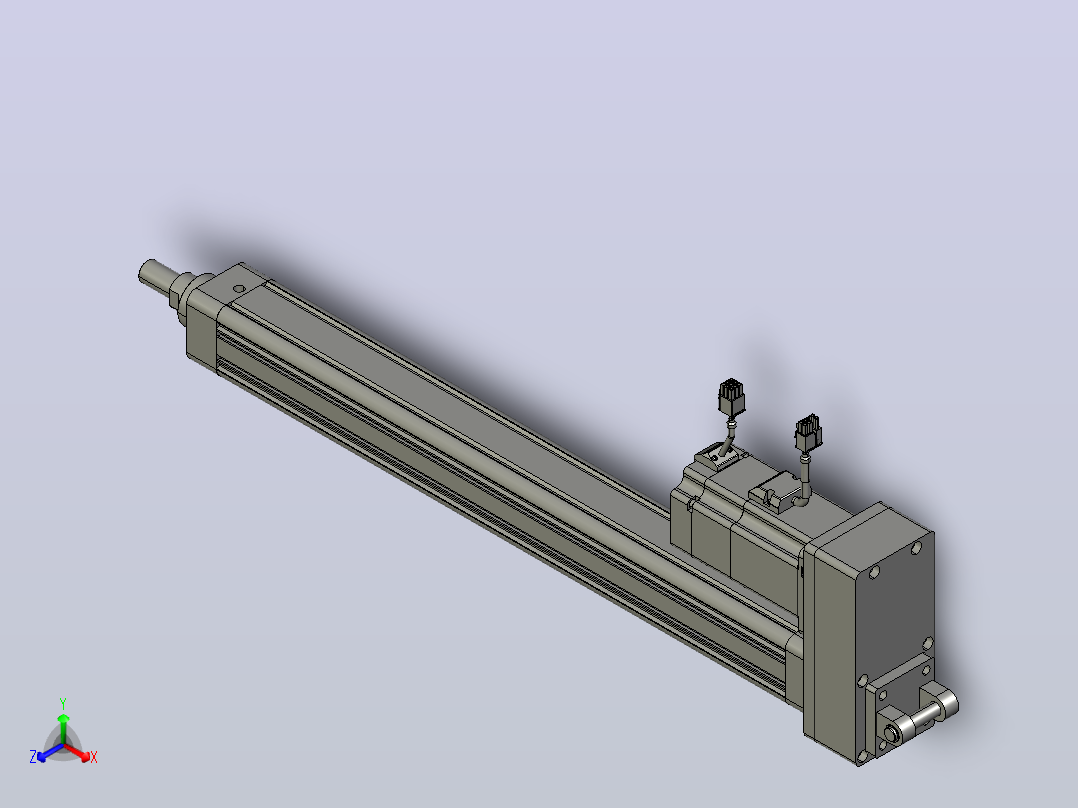 轻载电动缸TPA-ESR50-1610C-L500-MR-CB-W-P40-C3主视图