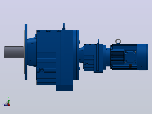 RF137R77法兰轴伸式组合型斜齿轮减速机RF137R77-Y2.2-4P-100-M1-0°-Φ550右视缩略图