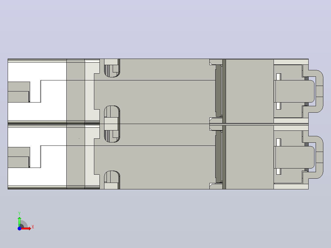 NB1-63 1P&amp;N小型断路器三维模型202404前视图