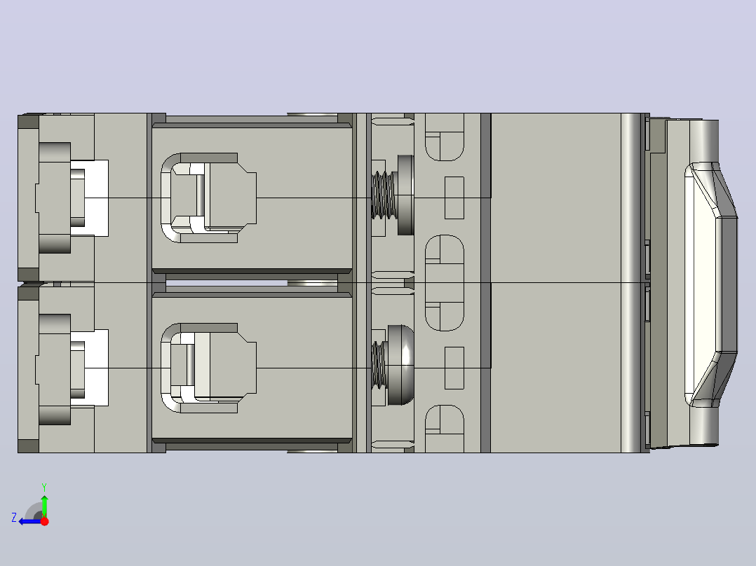 NB1-63 1P&amp;N小型断路器三维模型202404右视图