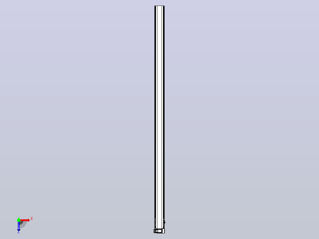 皮带直线轴半封闭可选导轨TPA-HNB-140D-120-L3050-RU-Y-P40-N3俯视图