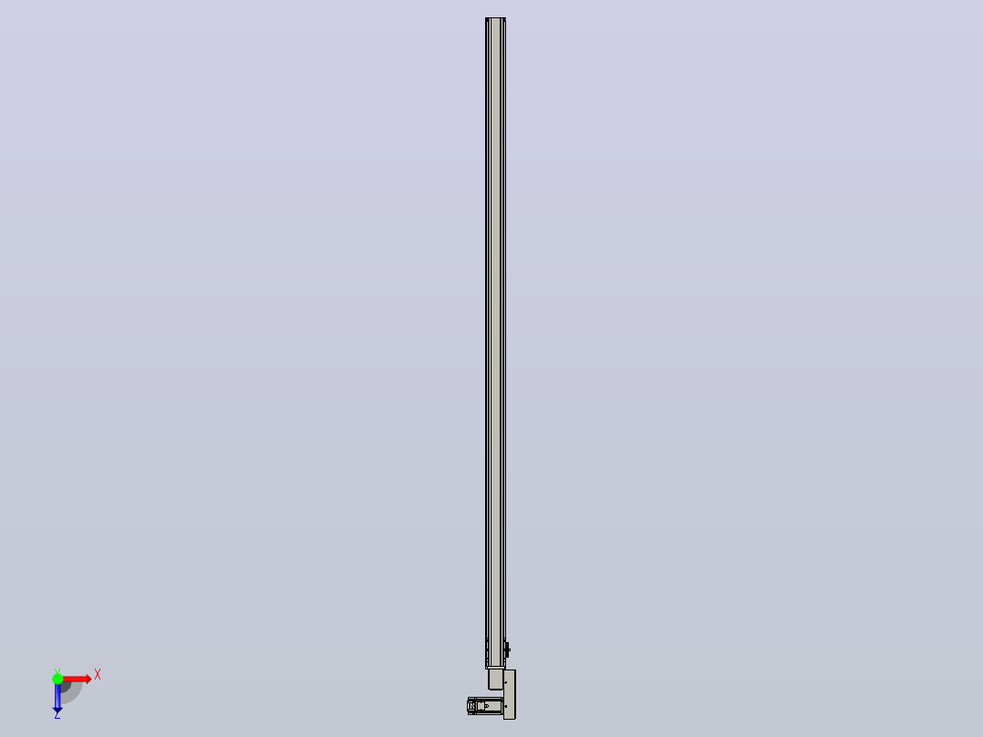 皮带直线轴半封闭可选导轨TPA-HNB-65S-90-L2000-MR-Y-P10-N3俯视图