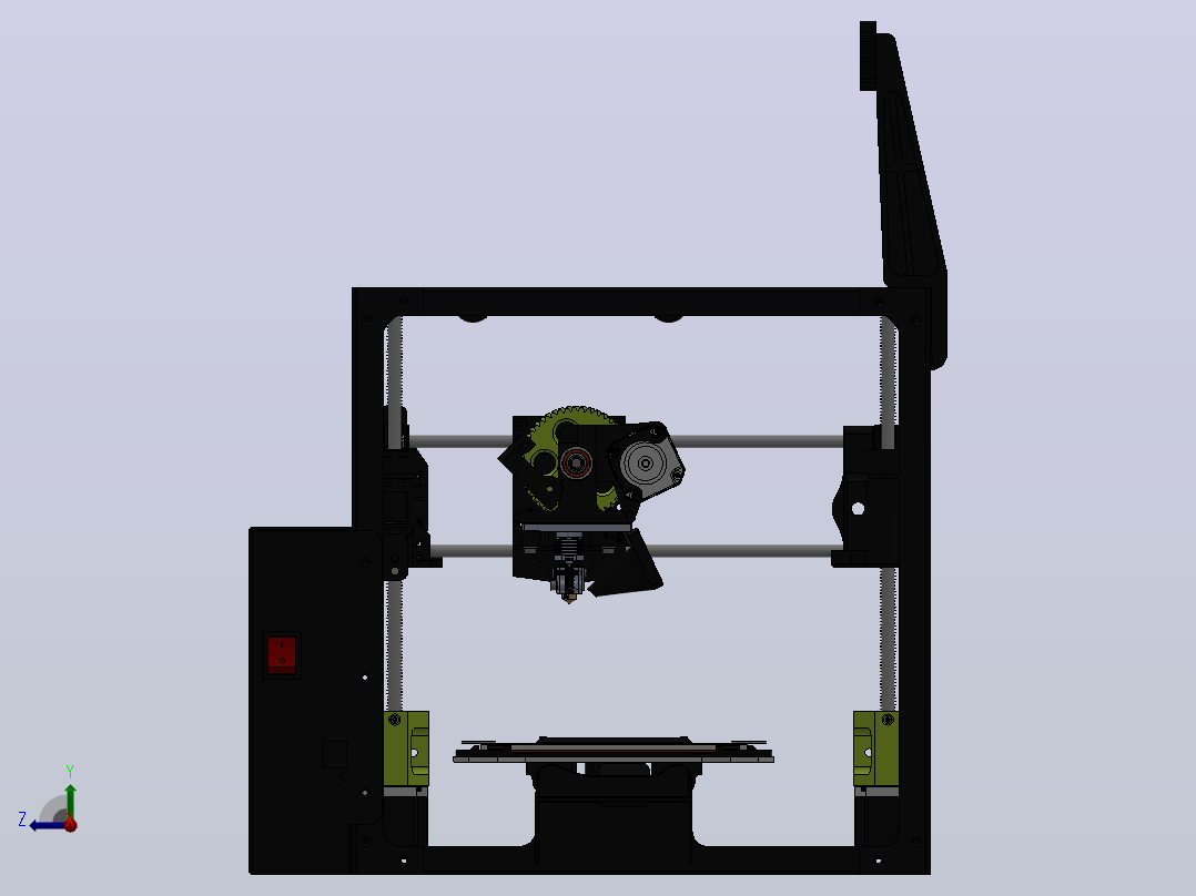 3D精密度高的加工打印机右视图