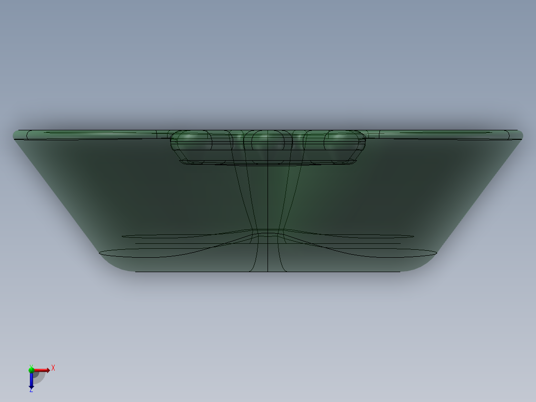 苹果醋盘（纯玻璃，装醋用的喔）俯视图