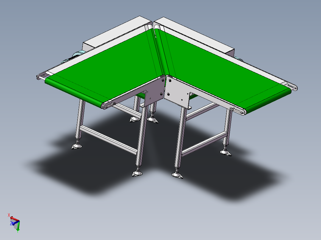 T215 90度转弯皮带输送机 直角转弯