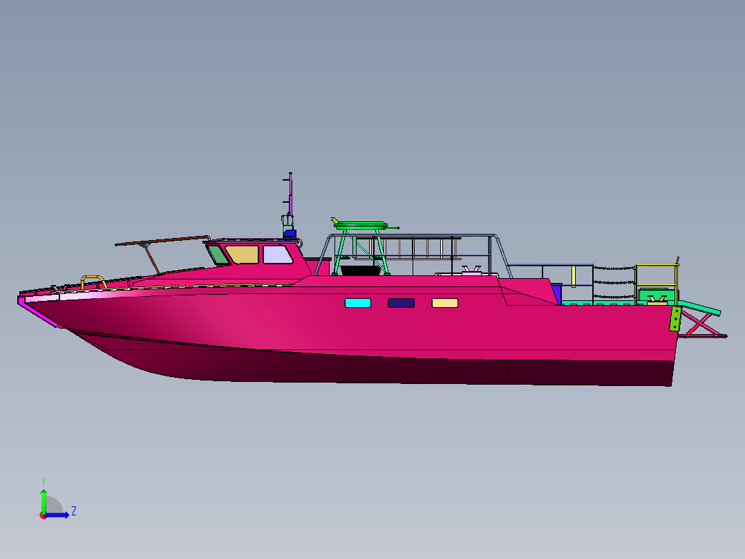 现代瑞典CB-90H高速攻击艇左视图