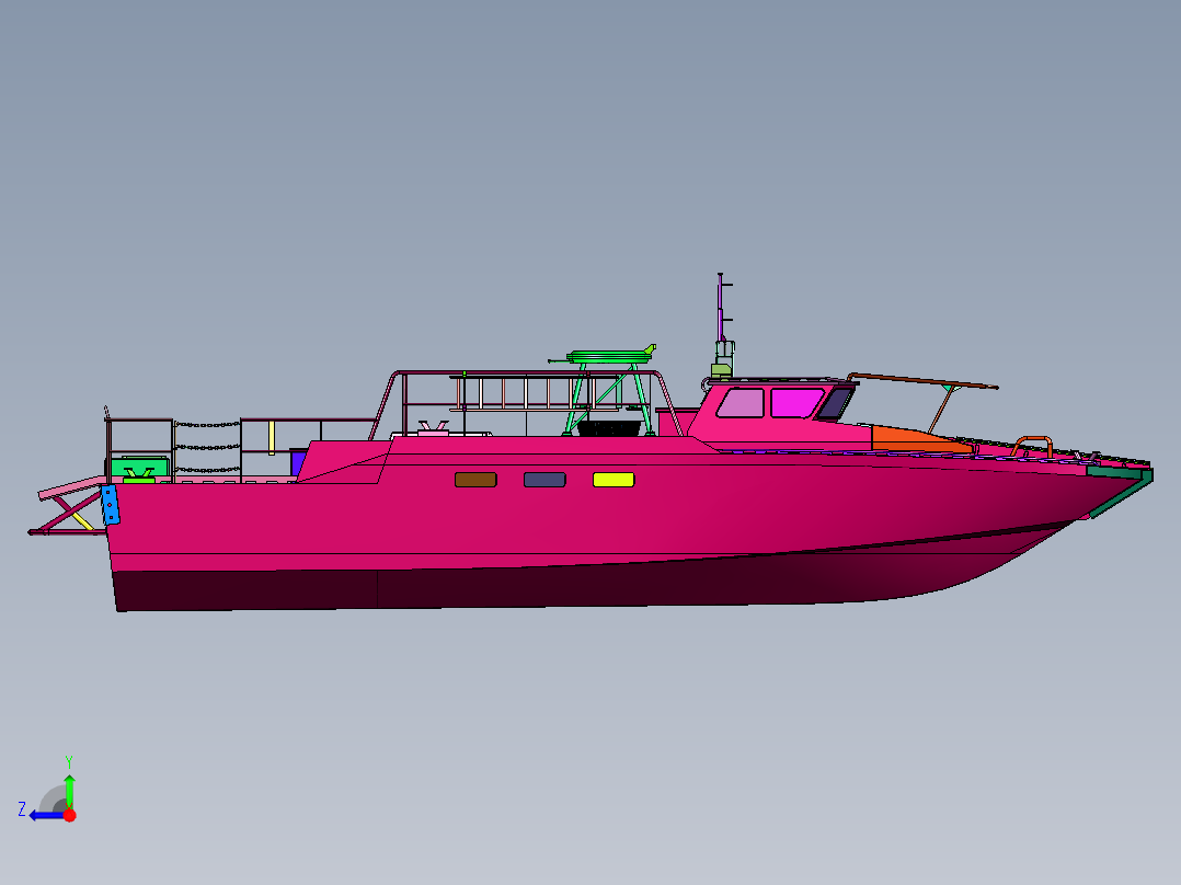现代瑞典CB-90H高速攻击艇右视图