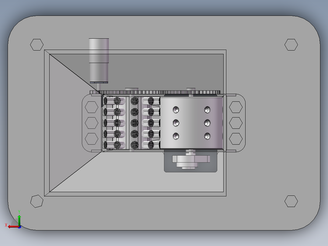 豌豆播种机后视图