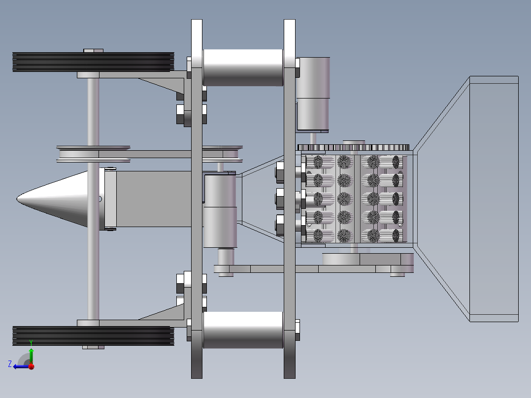 豌豆播种机右视图