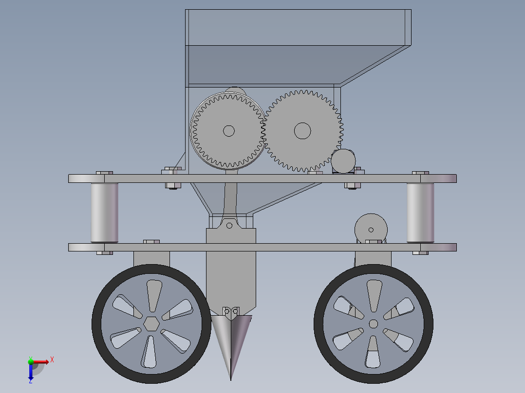豌豆播种机俯视图