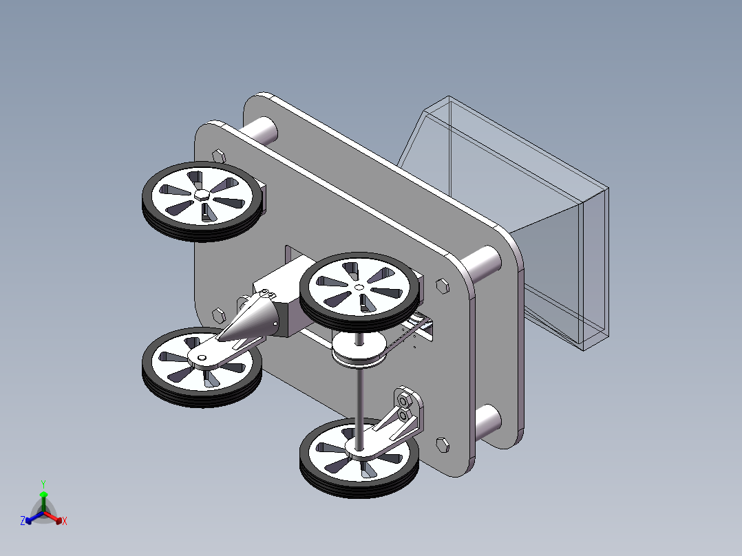 豌豆播种机正等轴测图