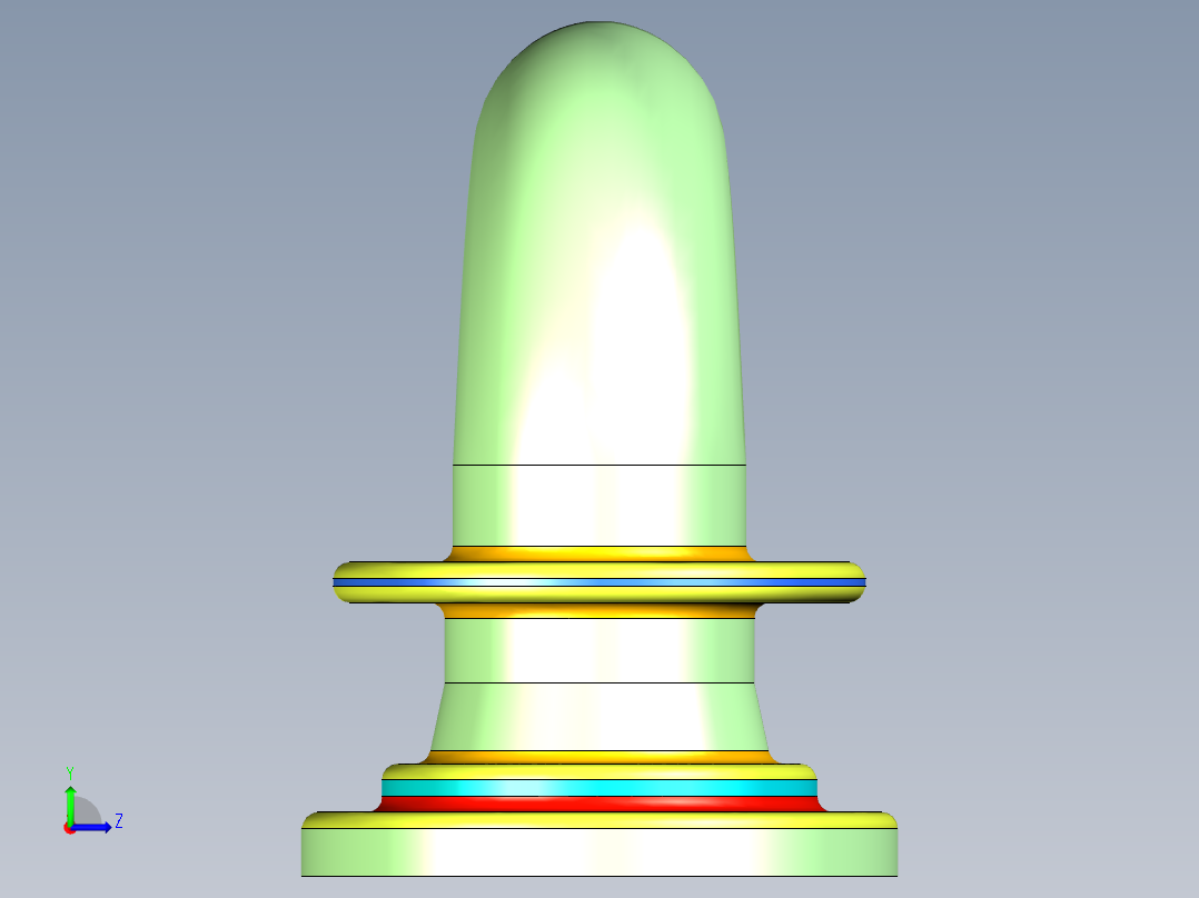 弯曲管道接头模型图左视图