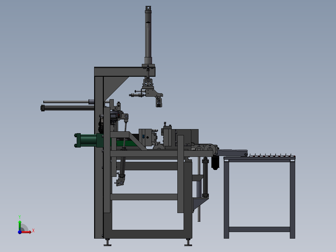 自动流水线前视图