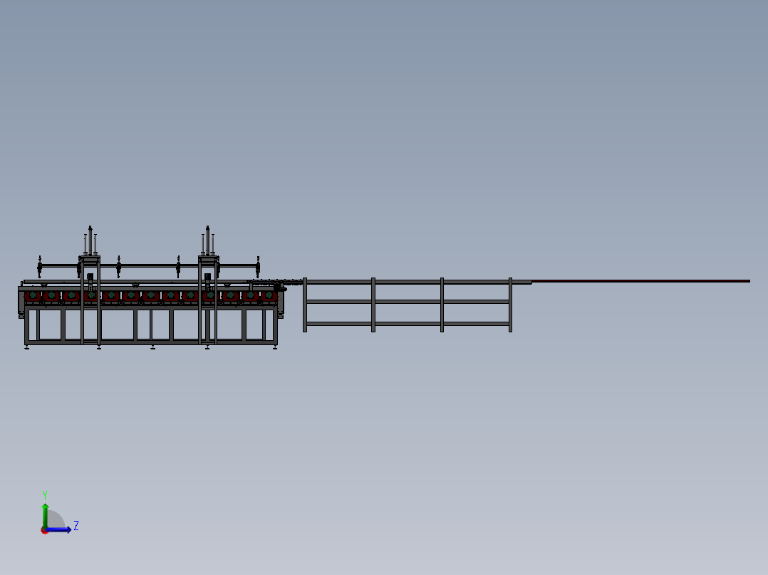 自动流水线左视图