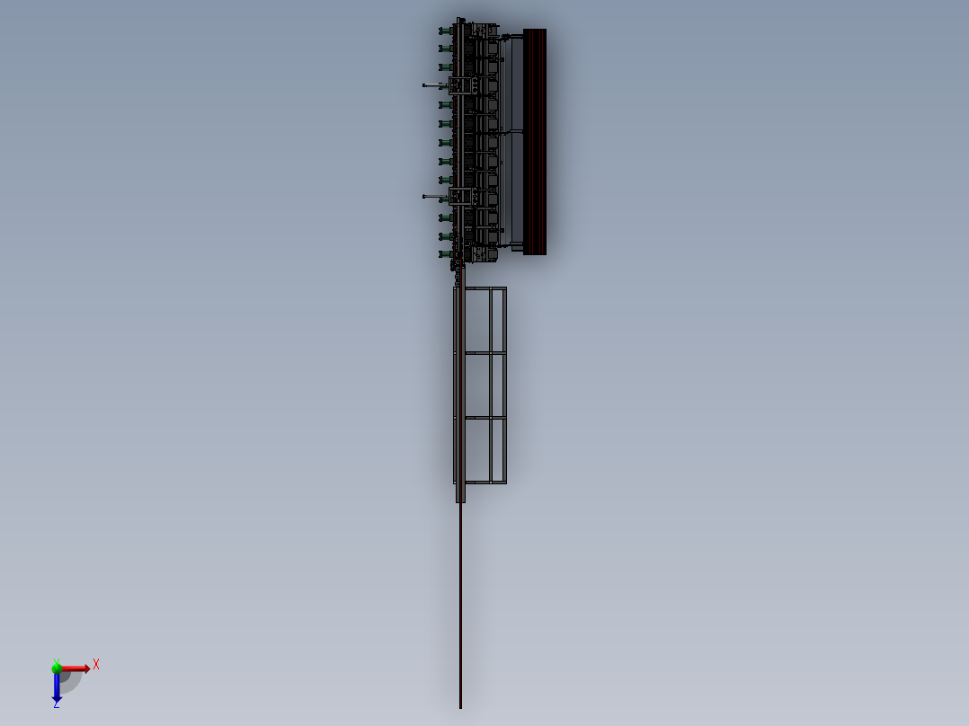 自动流水线俯视图