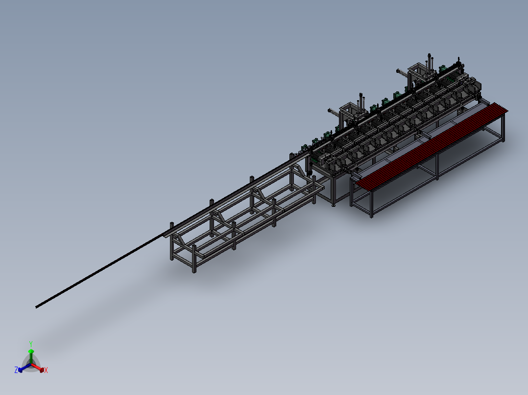 自动流水线正等轴测图