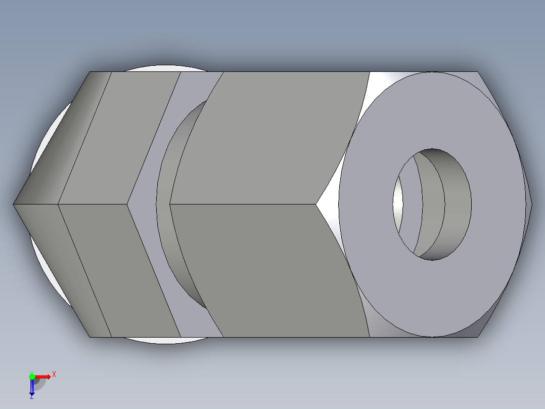 卡套式工业通用硬管接头EO_Adjustable_locknut_45_deg_elbow_VEE08ZSMORCF俯视图